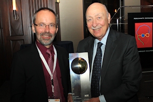 2012 SHC Solar Award recipient Fred Morse and Werner Weiss, SHC Programme Chair