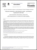 Polymeric materials in solar-thermal systems - performance requirements and loads