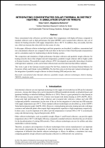Integrating Concentrated Solar Thermal in District Heating - A Simulation Study in TRNSYS