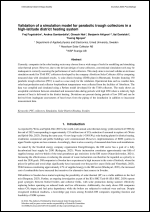 Validation of a simulation model for parabolic trough collectors in a high-latitude district heating system