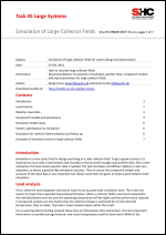 Simulation of large collector fields for system design and optimization