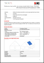 Reference load profile, low energy single-family house, Denmark