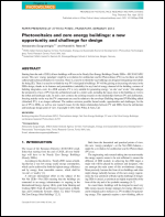 Photovoltaics and Zero Energy Buildings: A New Opportunity and Challenge for Design