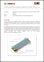 Thermal limitation of glazed collector for DHW