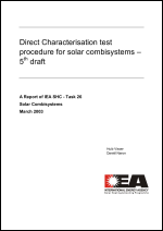 Direct Characterisation Test Procedure for Solar Combisystems - 5th Draft