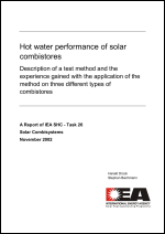 Hot Water Performance of Solar Combistores