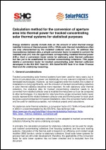 Calculation Method for Tracked Concentrating Solar Collectors - Technical Note