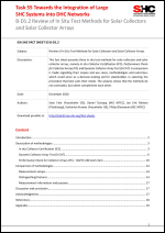 B.1.2 - Review of In Situ Test Methods for Solar Collectors and Solar Collector Arrays