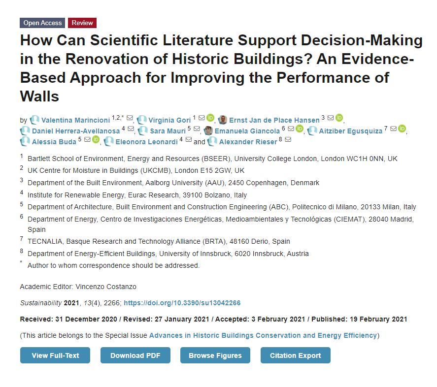 How Can Scientific Literature Support Decision-Making in the Renovation of Historic Buildings? An Evidence-Based Approach for Improving the Performance of Walls