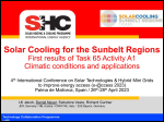 Solar Cooling for the Sunbelt Regions: First results of Task 65 Activity A1 on Climatic Conditions and Applications Presentation