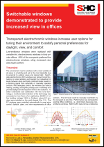 Switchable windows demonstrated to provide increased view in offices